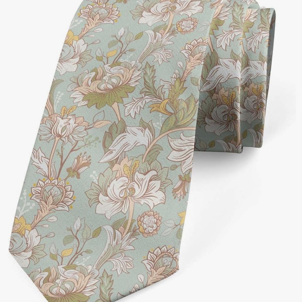 Lunarable Multicolor Modern Men's Tie Neck Tie Green Peach 🍑 NWOT